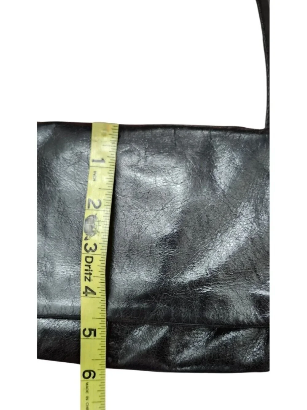 HOBO Black Leather Crossbody Bag Slim Minimalist Shoulder Purse Organizer Small